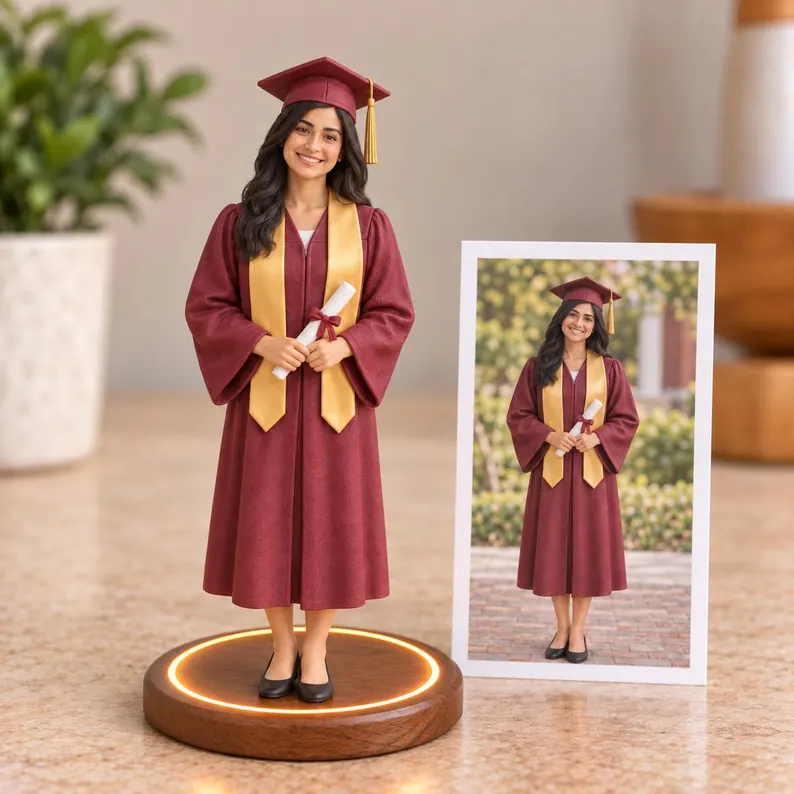 Realistic resin figurines customized from photos, personalized as family or couple portraits, or pet statuesâideal as wedding anniversary gifts, family memorials, or custom pet keepsakes.