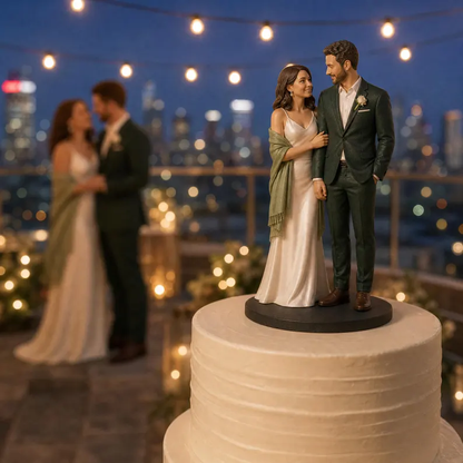 Customized wedding cake topper statues based on photos | Personalized three-dimensional couple keepsakes, suitable for weddings and birthday parties